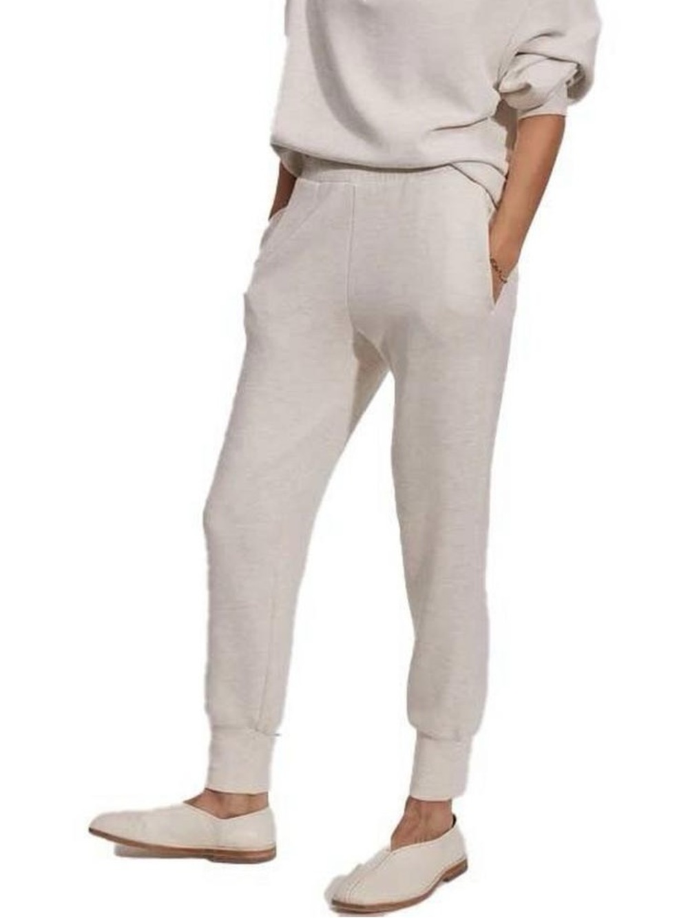 Varley Women’s The Slim Cuff Pant Ivory Marl | Size S